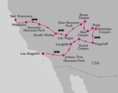 USA Nyugati-part körutazás a legszebb nemzeti parkokkal - Csoportos körutazás 2024