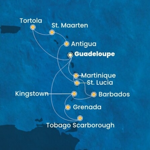 Costa Fascinosa - Holland Antillák (ABC-szigetek), Trinidad és Tobago, Virgin szigetek