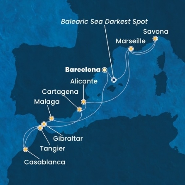 Costa Pacifica - Spanyolország, Marokkó, Gibraltár, Franciaország, Olaszország