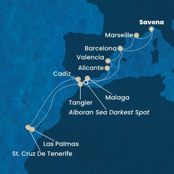 Costa Toscana - Olaszország, Franciaország, Spanyolország, Kanári-szigetek, Marokkó