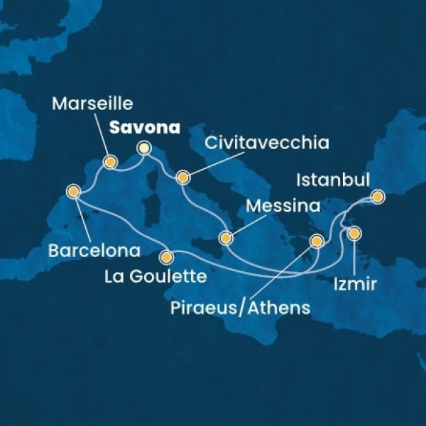 Costa Fortuna - Olaszország, Törökország, Görögország, Spanyolország, Franciaország