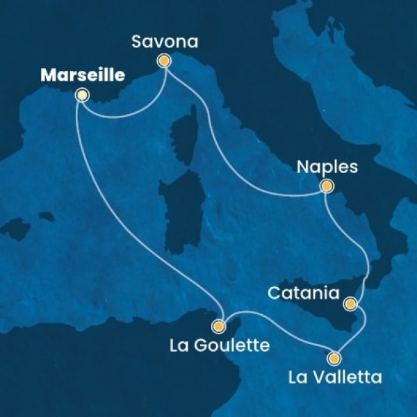 Costa Fascinosa - Franciaország, Málta, Olaszország