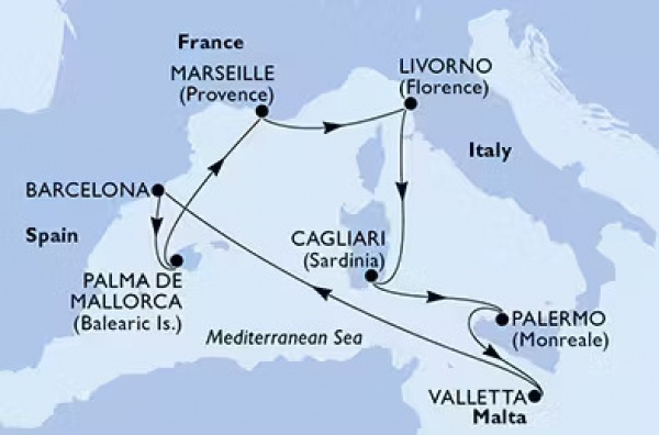MEDITERRÁN RAGYOGÁS! Csoportos MSC Splendida hajóút repülővel és magyar nyelvű idegenvezetővel