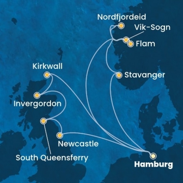 Costa Favolosa - Németország, Nagy-Britannia, Skócia, Norvégia
