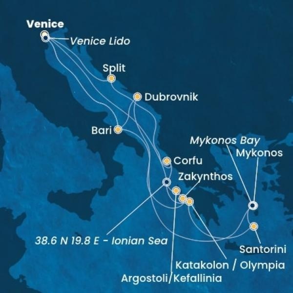 Costa Deliziosa - Olaszország, Görögország, Horvátország, Montenegro