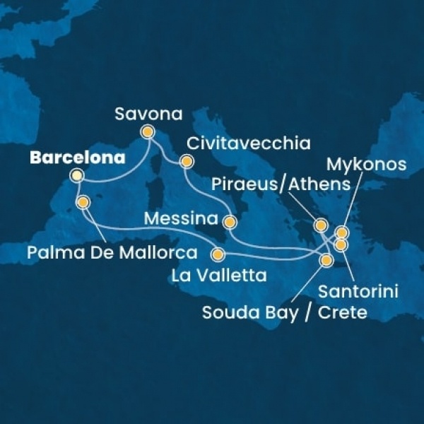 Costa Fascinosa - Spanyolország, Baleár-szigetek, Málta, Görögország, Olaszország