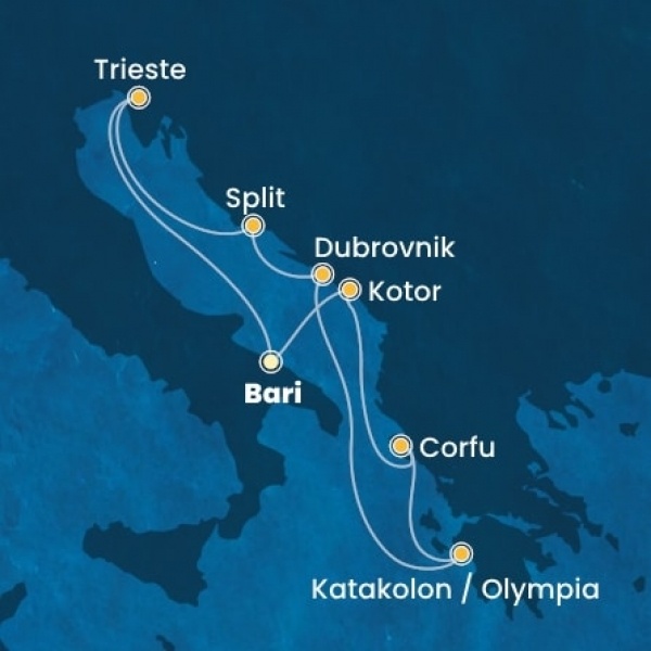 Costa Deliziosa - Olaszország, Montenegro, Görögország, Horvátország