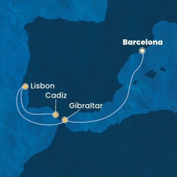 Costa Pacifica - Spanyolország, Gibraltár, Portugália
