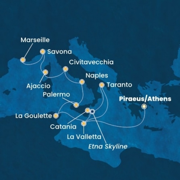 Costa Fascinosa - Görögország, Málta, Olaszország, Corsica (France), Franciaország