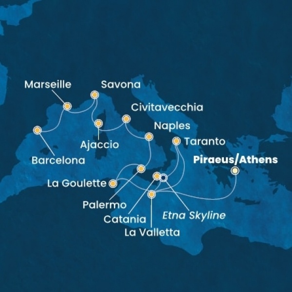 Costa Fascinosa - Görögország, Málta, Olaszország, Corsica (France), Franciaország, Spanyolország