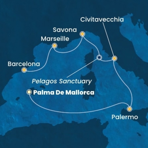 Costa Toscana - Baleár-szigetek, Olaszország, Franciaország, Spanyolország