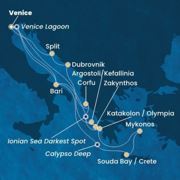 Costa Deliziosa - Olaszország, Görögország, Horvátország