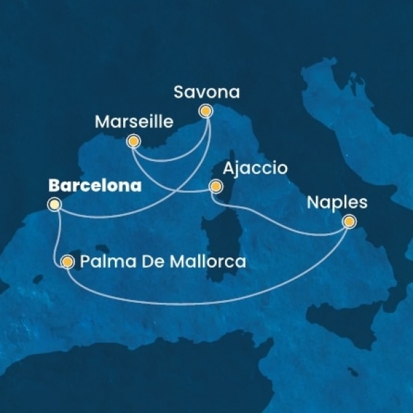 Costa Fascinosa - Spanyolország, Olaszország, Franciaország, Corsica (France), Baleár-szigetek