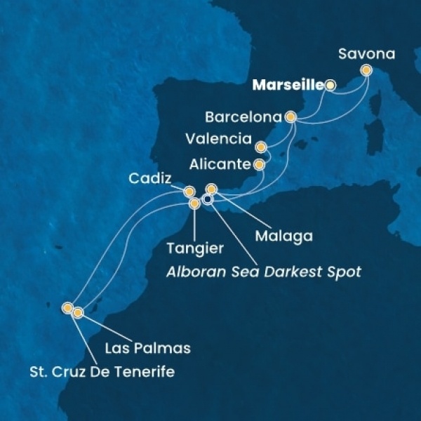 Costa Toscana - Franciaország, Spanyolország, Kanári-szigetek, Marokkó, Olaszország