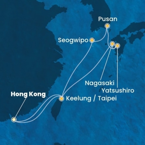 Costa Serena - Kína, Taiwan, South Korea, Japán