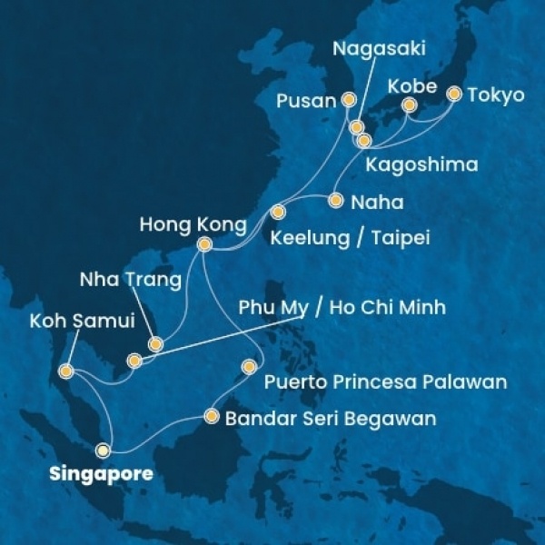 Costa Serena - Szingapúr, Fülöp-szigetek, Kína, Taiwan, Japán, South Korea, Vietnám