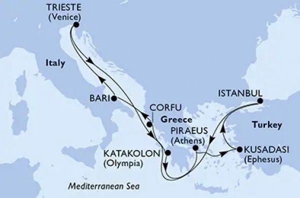Kelet-Mediterrán kincsek nyomában csoportos hajóút, busszal