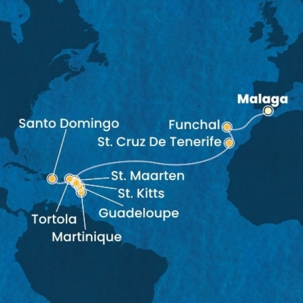 Costa Fascinosa - Spanyolország, Madeira, Kanári-szigetek, Holland Antillák (ABC-szigetek), Virgin szigetek