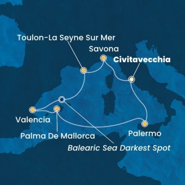 Costa Pacifica - Olaszország, Franciaország, Spanyolország, Baleár-szigetek