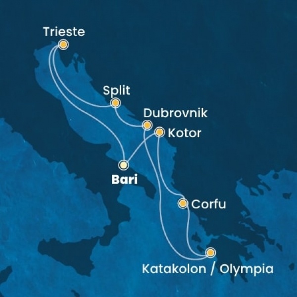 Costa Deliziosa - Olaszország, Montenegro, Görögország, Horvátország