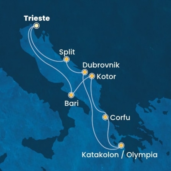 Costa Deliziosa - Olaszország, Montenegro, Görögország, Horvátország
