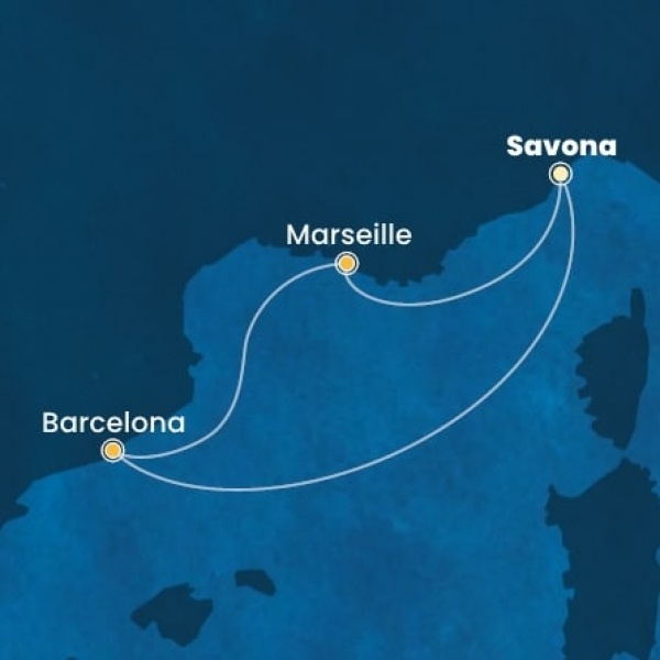 Costa Diadema - Olaszország, Spanyolország, Franciaország