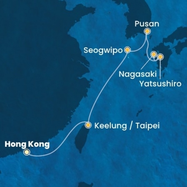 Costa Serena - Kína, Taiwan, South Korea, Japán