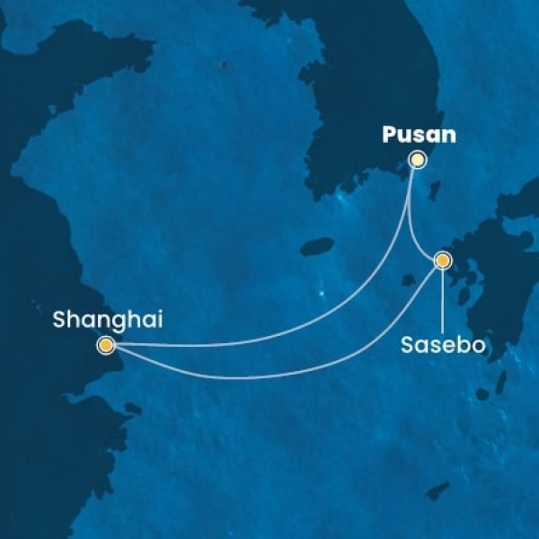 Costa Serena - South Korea, Kína