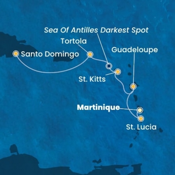 Costa Fascinosa - Holland Antillák (ABC-szigetek), Virgin szigetek