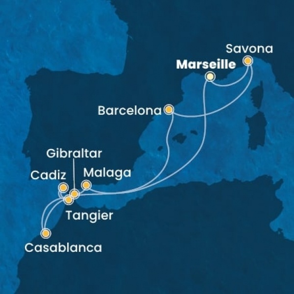 Costa Fascinosa - Franciaország, Olaszország, Spanyolország, Marokkó, Gibraltár
