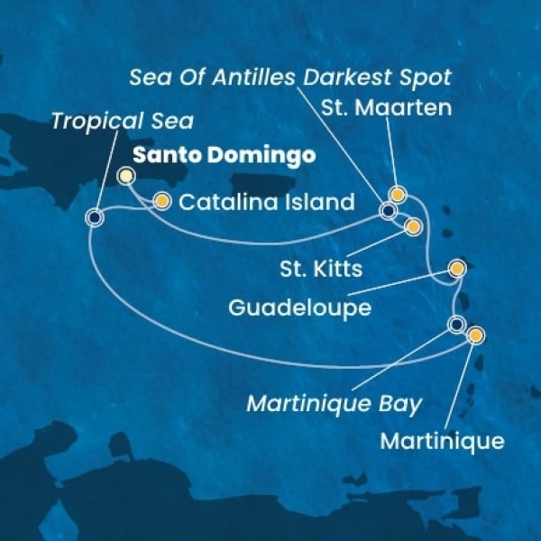 Costa Fascinosa - Dominikai Köztársaság, Holland Antillák (ABC-szigetek)