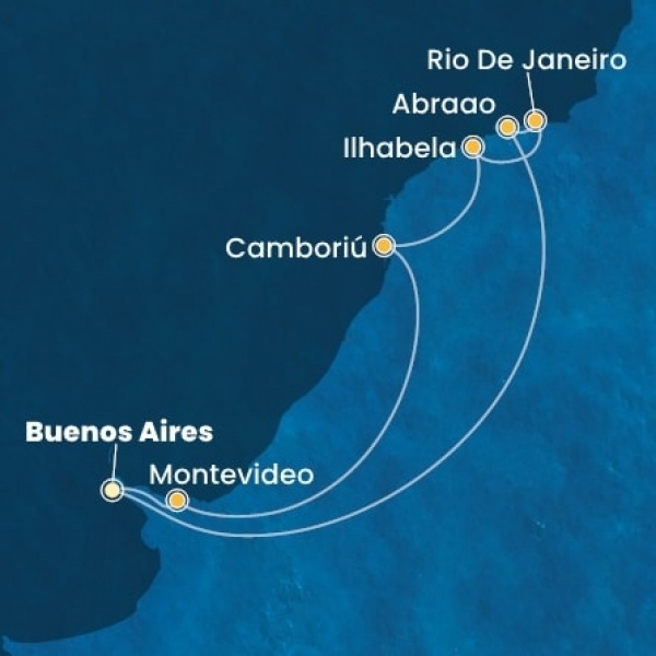 Costa Favolosa - Argentína, Uruguay, Brazília