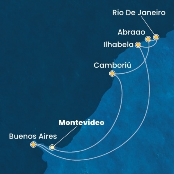 Costa Favolosa - Uruguay, Brazília, Argentína