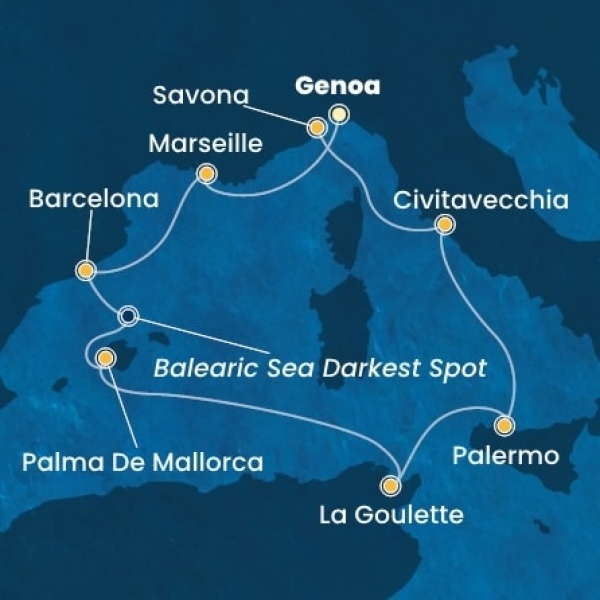 Costa Toscana - Olaszország, Franciaország, Spanyolország, Baleár-szigetek, Tunézia