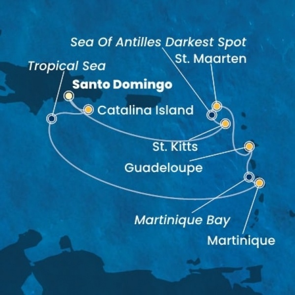 Costa Fascinosa - Dominikai Köztársaság, Holland Antillák (ABC-szigetek)