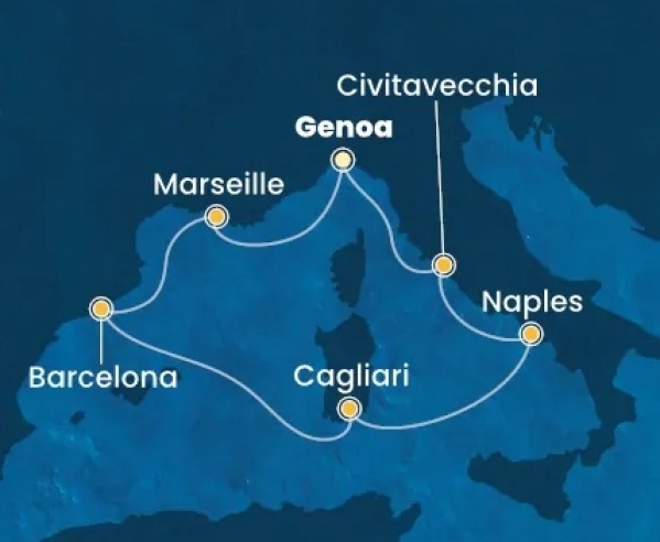 Nyugat-Mediterrán kalandozás csoportos hajóút, busszal