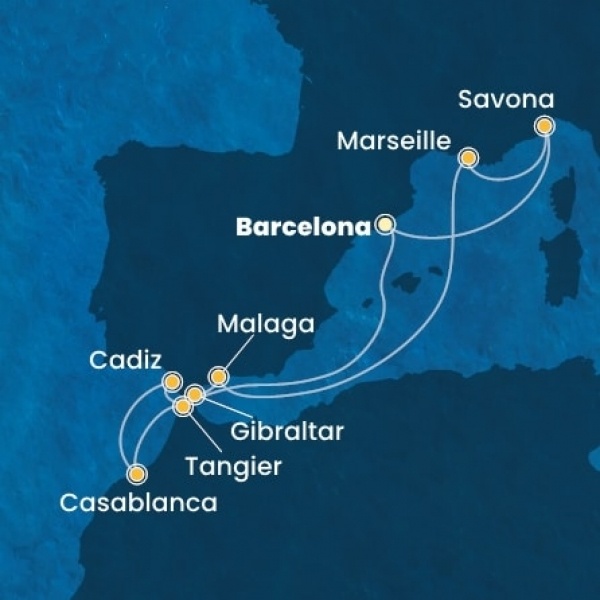 Costa Fascinosa - Spanyolország, Marokkó, Gibraltár, Franciaország, Olaszország