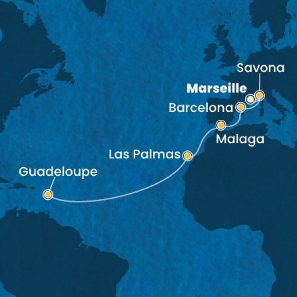 Costa Fascinosa - Franciaország, Olaszország, Spanyolország, Kanári-szigetek, Holland Antillák (ABC-szigetek)