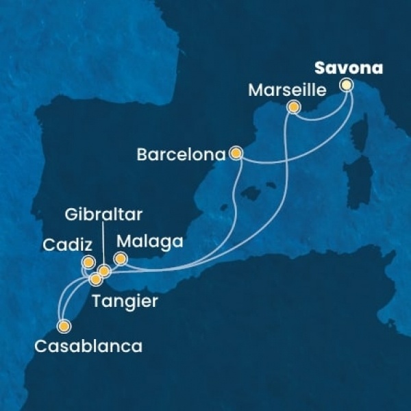 Costa Fascinosa - Olaszország, Spanyolország, Marokkó, Gibraltár, Franciaország