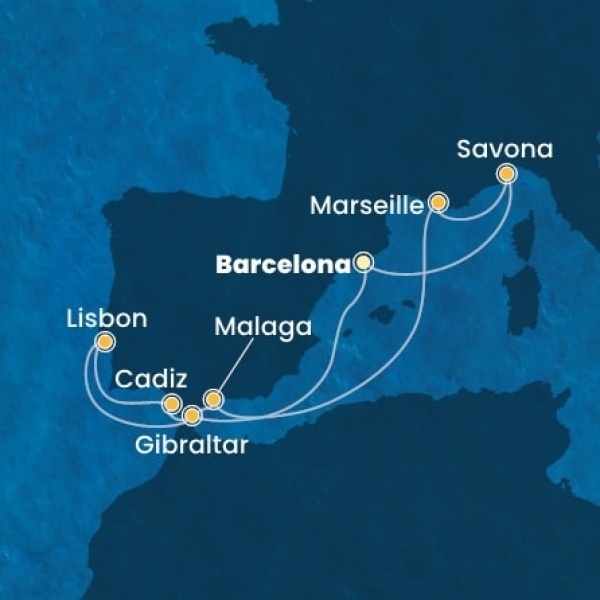 Costa Fascinosa - Spanyolország, Gibraltár, Portugália, Franciaország, Olaszország