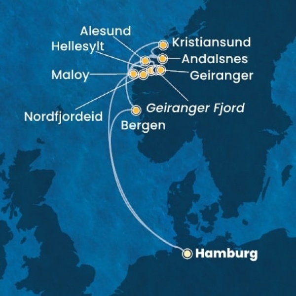 Costa Favolosa - Németország, Norvégia