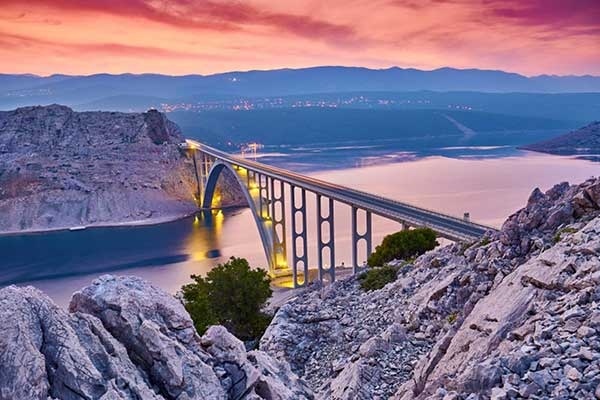 Kraljevica, Fiume, Krk-sziget városnézés, fürdőzés