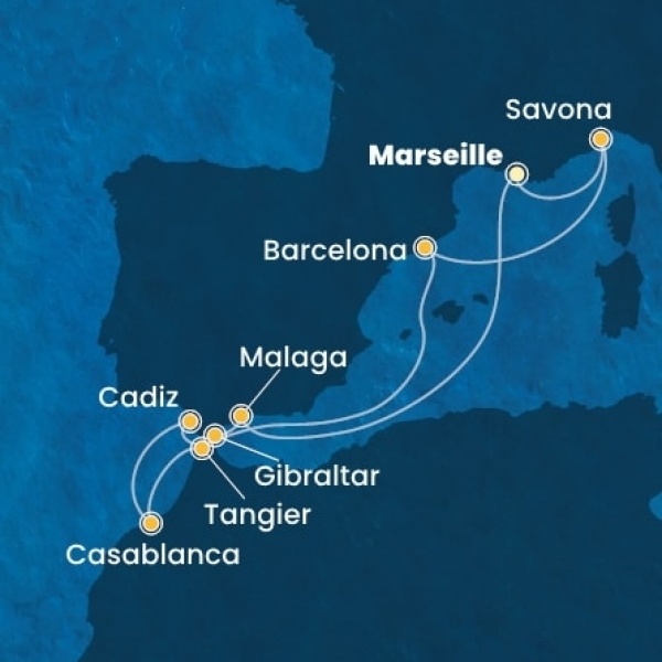 Costa Fascinosa - Franciaország, Olaszország, Spanyolország, Marokkó, Gibraltár
