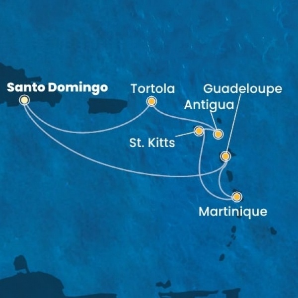 Costa Favolosa - Holland Antillák (ABC-szigetek), Virgin szigetek