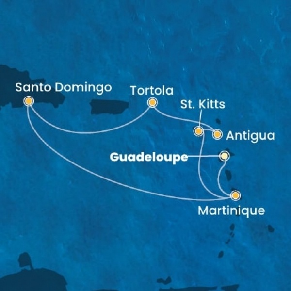 Costa Favolosa - Holland Antillák (ABC-szigetek), Virgin szigetek