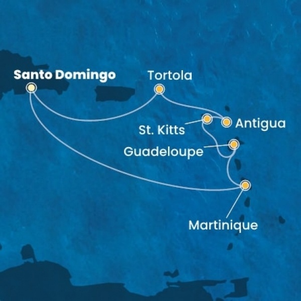 Costa Favolosa - Holland Antillák (ABC-szigetek), Virgin szigetek