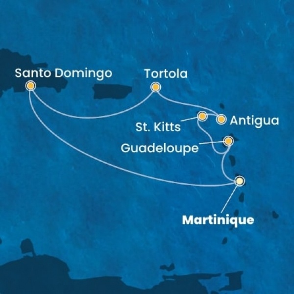Costa Favolosa - Holland Antillák (ABC-szigetek), Virgin szigetek