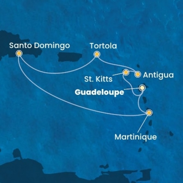 Costa Favolosa - Holland Antillák (ABC-szigetek), Virgin szigetek