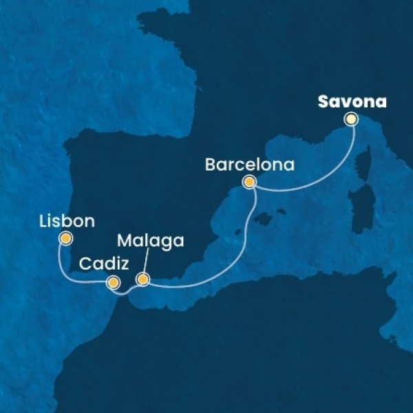 Costa Diadema - Olaszország, Spanyolország, Portugália