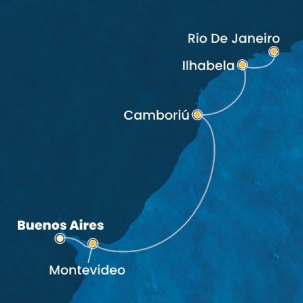 Costa Favolosa - Argentína, Uruguay, Brazília